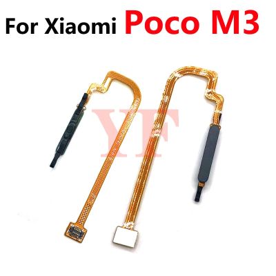 ‘；【。- Fingerprint Sensor For  Poco X3 NFC Poco M3 Pro Fingerprint Touch ID Menu Return Key Sensor Witch On Off Flex Cable