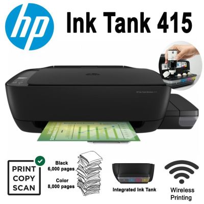 ปริ้นเตอร์ HP Ink Tank Wireless 415 (Print/ Copy/ Scan/ Wi-Fi) มีหมึกแท้พร้อมใช้งาน