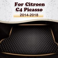 【jw】☊  Car trunk mat for Citroen C4 Five seats 2014 2015 2016 2017 2018 Interior Parts Accessories Cover