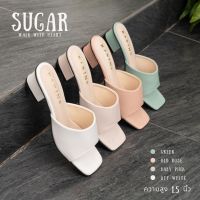 Rarin [ Sugar ] 36 - 41 รองเท้าส้นเตี้ย 1.5 นิ้ว **เท้าอวบ เท้ากว้าง บวกเพิ่ม**