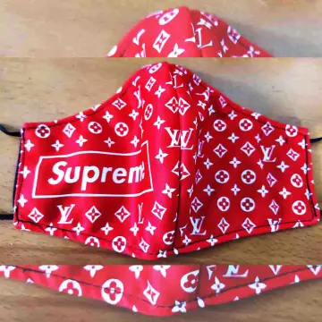 LV JOINTLY- DESIGN NAVYBLUE SUPREME PRINTED FACE MASK FOR 50 PCS