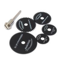 GJPJ-6pcs Hss Drill Saws Mini Circular Saw Blade For Woodworking Cutting For Rotary Tools Power Tools Metal Cutting Mandrel Set