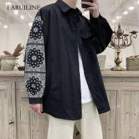 FARUILINE MEN039 เสื้อเชิ้ตผู้ชาย เสื้อเชิ้ตแขนยาวผช เสื้อแฟชั่นผช ลุคสตรีท สไตล์เกาหลี