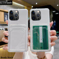 เคสพร้อม iPhone 15 Plus กระเป๋าเงินโปร่งแสงฝาหลังเคส iPhone 15 Pro