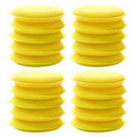 20Pcs Car Round Waxing Polish Sponges  Foam Applicator Pads Curing And Polishing Sponges Car Wash Detailing Dropship