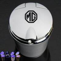 【 Party Store 】 Car Ashtray With Led Lights With Cover Creative Personality Covered Car Ashtray For MG ZS GS 5 Gundam 350 Parts GT 6 Accessories