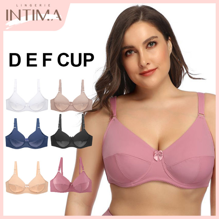 INTIMA Women's Plus Size Bra Thin Full Coverage Firm Support