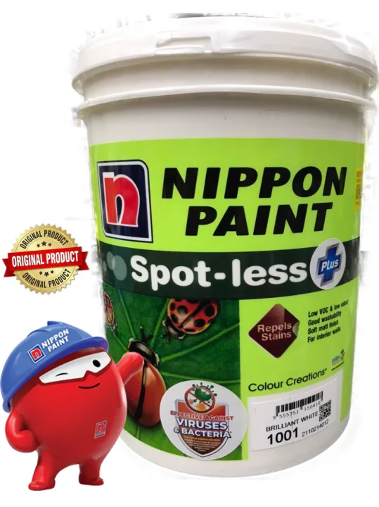 [READY STOCK] 5L Nippon Paint Spotless Spot less Interior Wall Paint