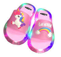 Sandals Unicorn For Girls Infant, Baby Slippers for Kid Boy,LED Light Toddler Children For Summer Clapper Fflip Flops Sandalias