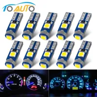 (Premium car)10ชิ้นหลอดไฟ Led T5 3SMD 3030ชิป W3W สว่างสุด W1.2W แผงหน้าปัดรถยนต์แผงหน้าปัดโคมไฟร้อนตัวบ่งชี้ลิ่มแสง12โวลต์