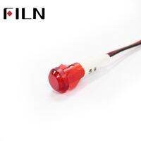 FILN 10mm mounting hole diameter red yellow green blue white plastic 12v pilot lamp with 20cm cable