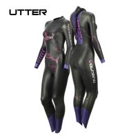 UTTER Volcano Womens Purple SCS Triathlon Suit Surfing Yamamoto Neoprene Swimsuit Long Sleeve Wetsuit for Swimming