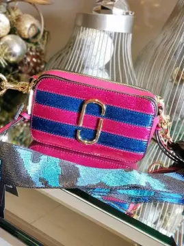 Marc Jacobs Stripe Glitter Snapshot Camera Bag In