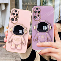 สำหรับหัวเว่ย Mate40PRO เคสมือถือที่วางนักบินอวกาศชุบด้วยไฟฟ้า P50PRO นักบินอวกาศ TPU เคสป้องกันแบบนิ่ม