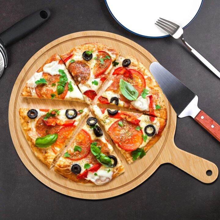 wooden-pizza-board-ไม้รองพิซซ่า-ถาดไม้รองอาหาร-รองขนมปัง-ขนาด-35x24-cm-เขียงรองพิซซ่า-จานรองพิซว่า-บอร์ดไม้พิซซ่า-แผ่นบอร์ดไม้สำหรับตัดพิซซ่า