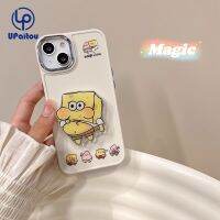 เคส UPaitou สำหรับ iPhone 11 12 13 14 15 Pro Max X Xr Xs 8 7 Plus SE 2020 SpongeBob เคสนิ่มใส่โทรศัพท์ซิลิโคนกันกระแทกฝาหลัง