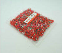 1000 16AWG ฉนวนปลายขั้วลวดทองแดงจีบเชื่อมต่อ E1508