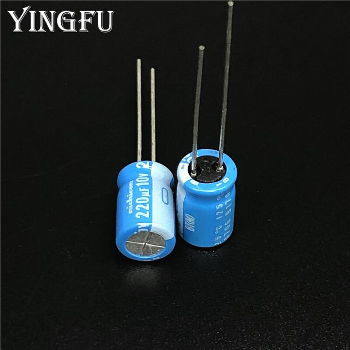 10pcs-100pcs-220uf-10v-nichicon-bt-series-8x11-5mm-highly-dependable-reliability-10v220uf-aluminum-electrolytic-capacitor