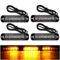 Led Side Marker Lights Amber Recovery Car 12V 24V LED Lighting Bar Orange Grill Breakdown Flashing led Emergency Strobe Lights