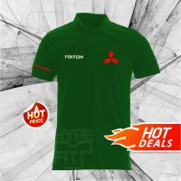 ใหม่ Triton มอเตอร์มิตซูบิชิโลโก้ Polo เสื้อยืดขนาด XS, S, M, L, XL, 2XL, 3XL คลังสินค้าพร้อม