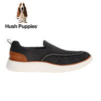 Hush Puppies_รองเท้าผู้ชาย รุ่น The Body Shoe Advance Knit Laceup HP IHCFT1105A Fashion รองเท้าลำลองผู้ชายรองเท้ากีฬา-BLACK