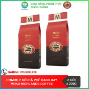 SenXanh CAFE Combo 2 gói Cà phê Rang xay Moka Highland Coffee 200g