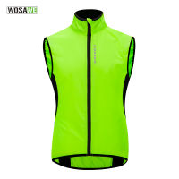 WOSAWE ที่มีน้ำหนักเบาขี่จักรยานเสื้อกั๊กผู้ชายผู้หญิงสะท้อนแสง Windproof MTB จักรยานเสื้อกันลมตาข่ายกลับวิ่ง Gilet ลมเสื้อกั๊กแจ็คเก็ต