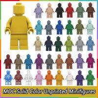 อุปกรณ์เสริมของ Minifigures Unprinted Solid Color Minifigures MOC Diy ของเล่นคอลเลกชัน Building Blocks Mini Figures