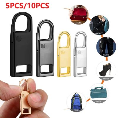 ▣✻☃ 5/10PC Universal Zipper Head Puller Replacement Metal Detachable Pendant for zipper Parts of Zipper Repair for Clothing Zip Head