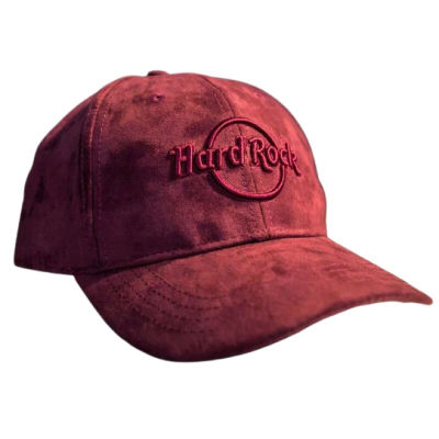 【ได้รับการรับรองจากของแท้】หมวกหนังกลับ ลายโลโก้ Hard Rock Cafe Merlot
