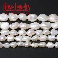 3A Quality 100 Real Natural Freshwater Cultured White Pearls Vertical Perforated Beads 36 cm Strand 7-8 mm For Jewelry Making