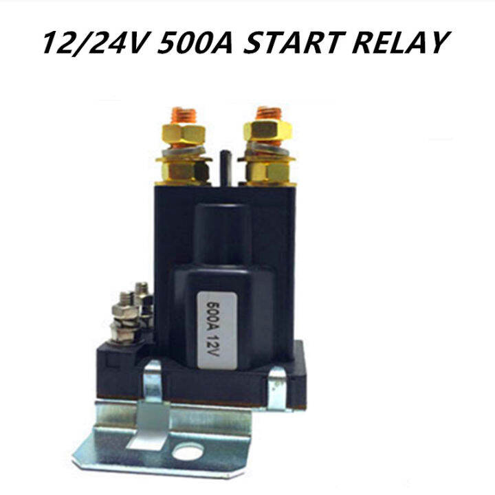 Dual Battery Start Relay 4 Pin Large Current 500A 12V 24VDC Car Power Switch,Starting Relay,Auto