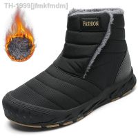 ☬﹍♂ jfmkfmdm Inverno homens botas de neve tamanho grande quente pelúcia tornozelo hombre longo pele dos tênis impermeável antiderrapante ar livre calçados casuais