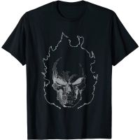 HOT ITEM!!Family Tee Couple Tee Marvel Ghost Rider Flaming Skull 90s Grayscale T-Shirt