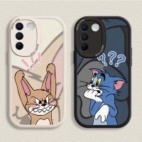 เคส Vivo V27 5G เคส Vivo V27 V25 Pro เคส Vivo V27E เคส Vivo V23 5G พร้อมแมวและหนูตลก ตัวป้องกันเลนส์ภาพ เคสโทรศัพท์ กันกระแทก เคสโทรศัพท์