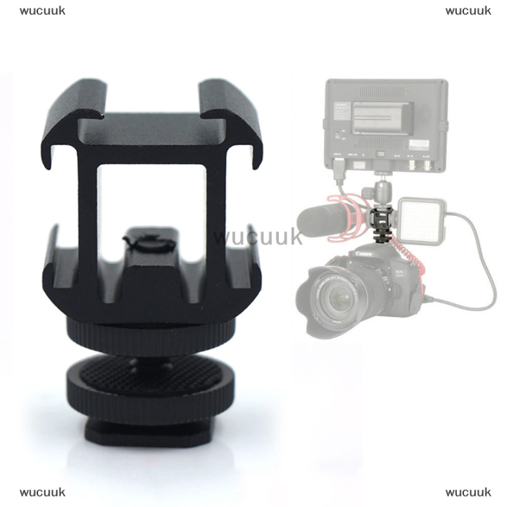 wucuuk-กล้องสามหัว-hot-shoe-mount-adapter-ตัวยึดสกรูคู่ขาตั้ง