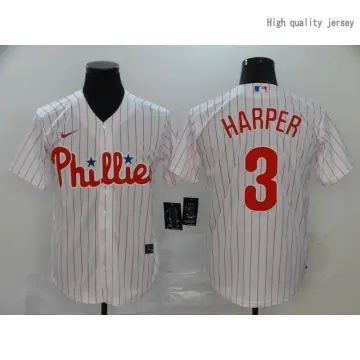 Men's Philadelphia Phillies Bryce Harper Majestic White/Scarlet