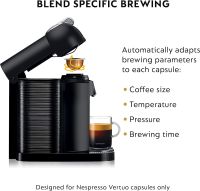 เครื่องชงกาแฟ Nespresso Vertuo และเครื่องชงกาแฟเอสเพรสโซโดย Breville, 5ถ้วย,สีดำด้าน