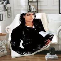 2023 in stock Michael Jackson-3D Print Sherpa Blanket Sofa Bedspread Travel Bedding Outlet Plush Velvet Fleece Bla，Contact the seller to customize the pattern for free