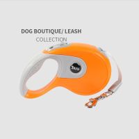 Nylon Training Pet Leash Solid Color Small And Medium Sized Dog Chain Running One-Click Telescopic Automatic Traction Rope 3M 5M