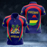 NEW Summer 2023 Style Customize Mauritius Map &amp; Coat Of Arms Unisex Adult Polo Shirtsize：XS-6XLNew product high-quality