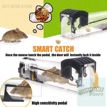 1PCS Full Transparent Bait Station Humane Mouse Trap Catch