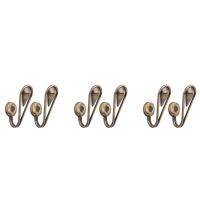 3 Pair of Tear Shape Vintage Alloy Curtain Holdbacks Tieback Hooks(Bronze)