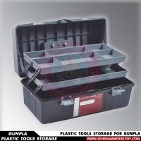 PLASTIC TOOLS STORAGE FOR GUNPLA กล่อง 3 ชั้น สำหรับเก็บ อุปกรณ์และโมเดลกันพลา เครื่องมือ อุปกรณ์ต่อโมเดล กันดั้ม กันพลา