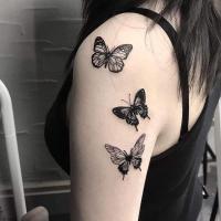 Waterproof Temporary Tattoo Sticker 3D Butterfly Small Body Art Fake Tatto Flash Tatoo Wrist Foot Hand for Girl Women Stickers