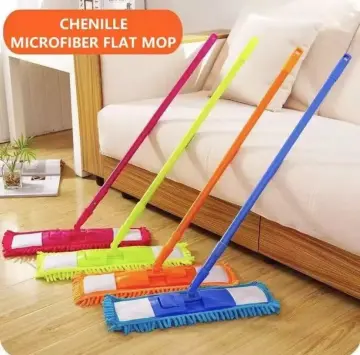 Thickened Elastic Band Flat Mop Cloth Coral Fleece Microfiber Chenille  Replacement Rotary Mop Cleaning Pad Household Tools