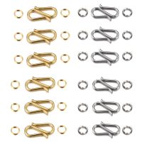 20pcs Stainless Steel S Shape Clasps with 40pcs 6mm Jump Ring Connectors Kits for Jewelry Making Bracelets Necklace DIY Findings