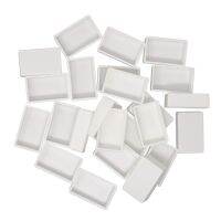 【CW】◐  24PCS/Pack 3.2ML White/Clear Color Plastic Watercolor Paint Pans for Metal watercolor Tin