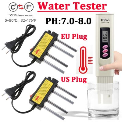 เครื่องทดสอบอิเล็กโทรไลเซอร์แบบดิจิตอลมิเตอร์ TDS เครื่องตรวจสอบน้ำให้บริสุทธิ์เครื่องน้ำอิเล็กโทรไลซิสเครื่องมือสำหรับสระว่ายน้ำปลั๊กแบบยุโรป