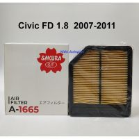 ( Pro+++ ) คุ้มค่า [ค่าส่ง 28บ.] กรองอากาศ Honda civic FD 1.8 2007-2011 A-1665 ราคาดี ชิ้น ส่วน เครื่องยนต์ ดีเซล ชิ้น ส่วน เครื่องยนต์ เล็ก ชิ้น ส่วน คาร์บูเรเตอร์ เบนซิน ชิ้น ส่วน เครื่องยนต์ มอเตอร์ไซค์